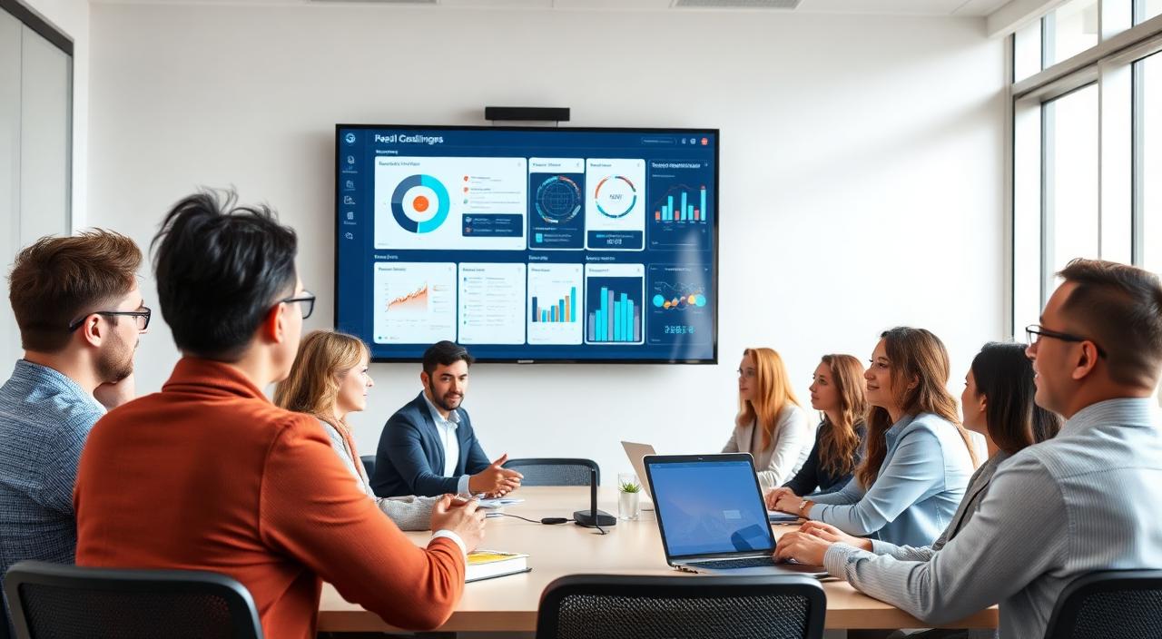 Equipo de profesionales en una sesión de formación corporativa sobre IA